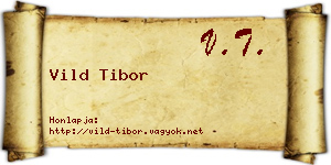 Vild Tibor névjegykártya