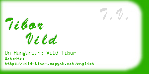 tibor vild business card